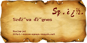 Száva Ágnes névjegykártya